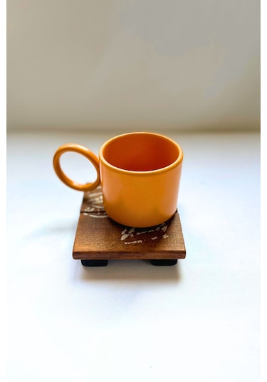 4 Lü Kahverengi 1.sınıf Masif Ahşap El Yapımı Mektup Desenli Bard Kahverengi