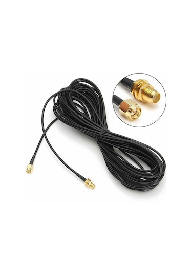 Rg174 50 Ohm Koaksiyel Sma Erkek Dişi 10 Metre Kablo Rf Sinyal Uzatma Kablosu 0-6ghz Koeksiyel