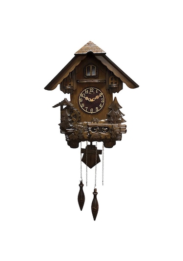 Eastar Yüzde 100 Masif Ahşap Guguklu Duvar Saati