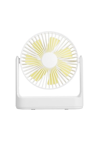 Didadodo 4 Kademeli Fan - 4000mah Pil, Sessiz Beyaz Şarjlı Masaüstü Fanı Taşınabilir Beyaz