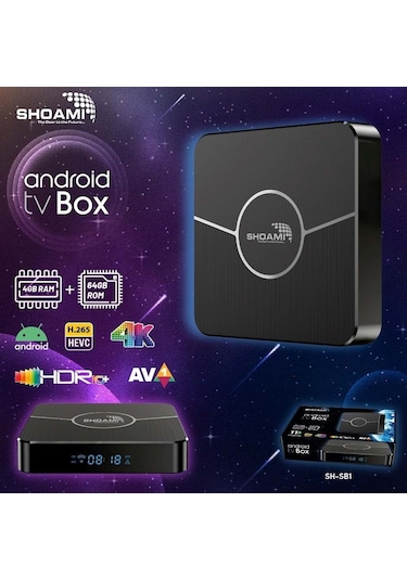 Shoami SH-SB1 4K Ultra HD Android 9 4 GB / 64 GB Rom Tv Android Box