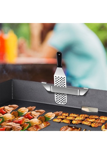 Adet Izgara Spatula Tutucu, 27cm Gümüş