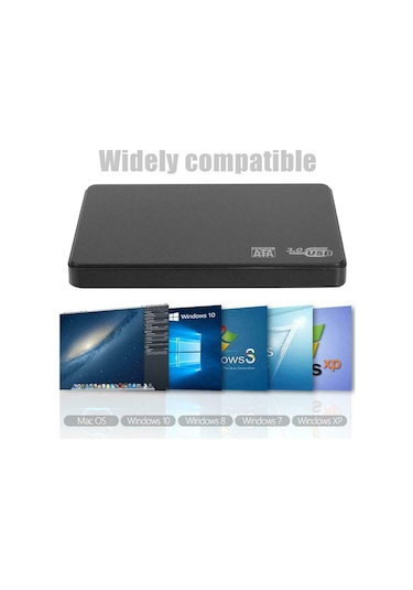 Maxgo 2.5 İnç Usb 3.0 Sata Harddisk HDD Kutusu İnce Siyah ve Deri Kılıf