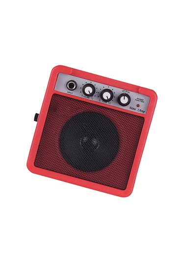 Xindoker 5w Taşınabilir Gitar Amfi, Overdrive Fonksiyonu, Ses Ayar Kontrolleri, Askı Şeridiyle Kırmızı Pil Dahil Değil