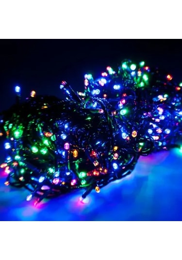 10m 100 Led Damla Uçlu Rgb Işık Siyah Kablo