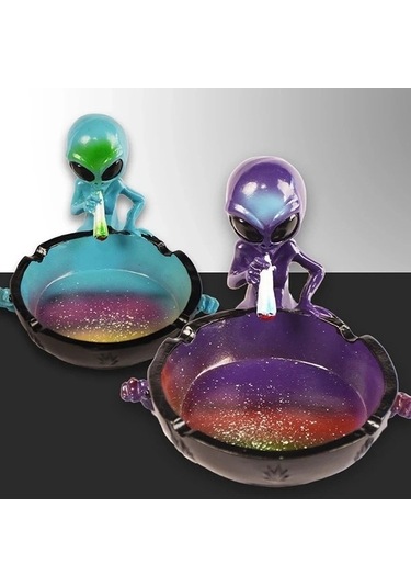 Ulzyvf Mavi Küllük, Reçine Sigara Sevimli Serin Dekoratif Aksesuar, Sigara Tablası El-boyalı Ev Fantezi