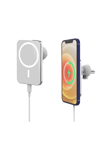 M 15W İphone Magsafe Kablosuz Şarj Oto Araç İçi Telefon Tutucu