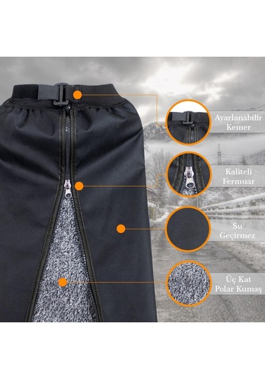 Ankaflex Motosiklet Rüzgar Yağmur Geçirmez Diz Koruma Dizlik