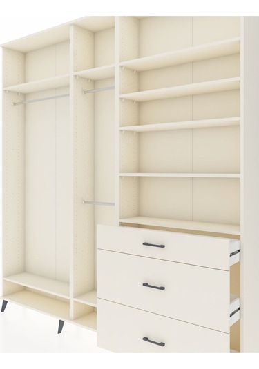 Arges Dolap 9 Raflı 3 Çekmeceli 3 Askılı 220x30x243 Aytaşı-aytaşı/aytaşı Aytası/aytası