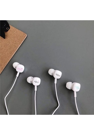 Evrensel Sevimli Karikatür Kulakiçi Bas Saklama Kutusu İle Kulak İçi Kablolu Mikrofon Kulaklık