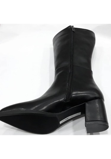 Punto 343035 Kadın Fermuarlı 6 Cm Topuklu Çizme