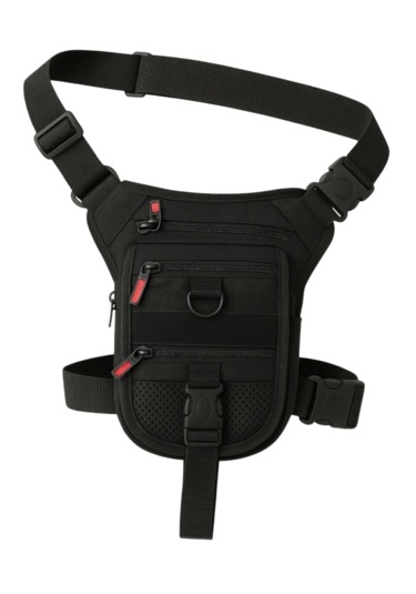Bel Ve Bacak Çantası Özel Bölmeli Tactical Siyah Kumaş