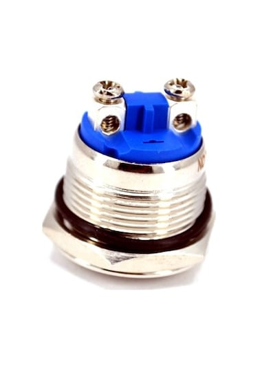 19mm Yaylı Metal Buton Işıksız 1no Bombeli Anahtar