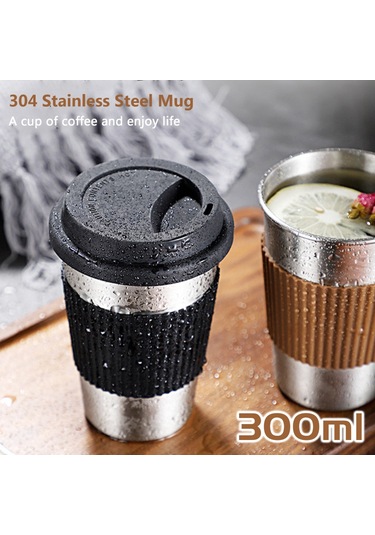 Suofeng 300ml Paslanmaz Çelik Vakumlu Termos Seyahat Bardağı - Kahve Bira İçin Sıcak Soğuk Tutar Kapaklı Taşınabilir Diğer