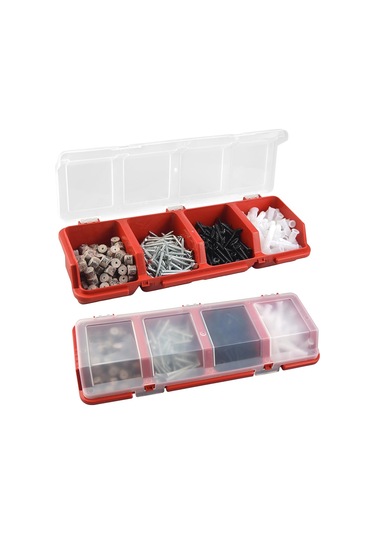 Nayomiglow Mini Vida Parçaları Kutusu Saklama Kutusu Geri Dönüştürülmüş Malzeme 400.0g Kırmızı 31x13x11cm