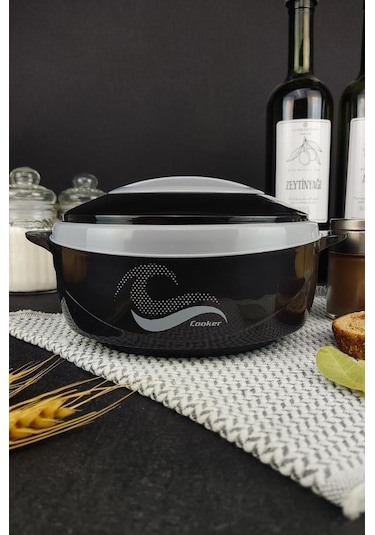 Digithome Ckr3149 Paslanmaz Çelik Hazneli Yemek Termosu 1000 ML Siyah