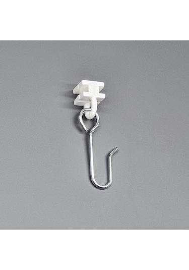 Metal Kancalı Plastik Halkalı Korniş Ruleti / Perde Askısı 20 Adet