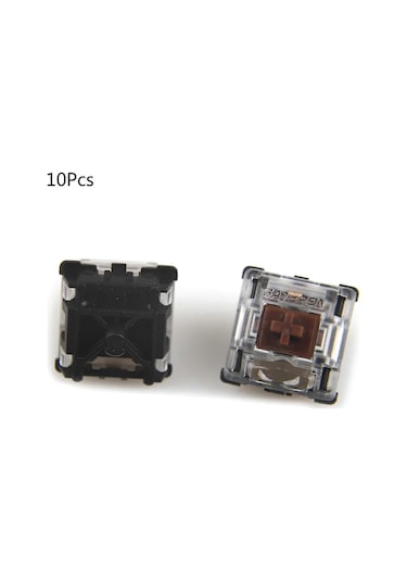 Youmex Gateron Ks-15 Serisi Optik Eksenli Mekanik Klavye, Gümüş Eksen, 10 Adet Paketi