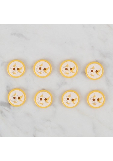 Loren Crafts Sarı 8 Li Balık Düğme - 579