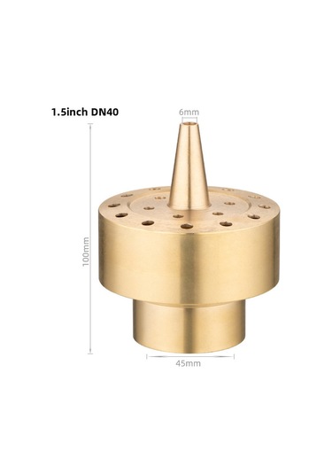 Mufunye Bronz Çift Katlı Çiçek Sütunu Fontan Sprinkler, Bahçe Su Görseli, Otel Havuzu, Müzikli Fontan Uygulaması, 1.5" Dahili Dişli