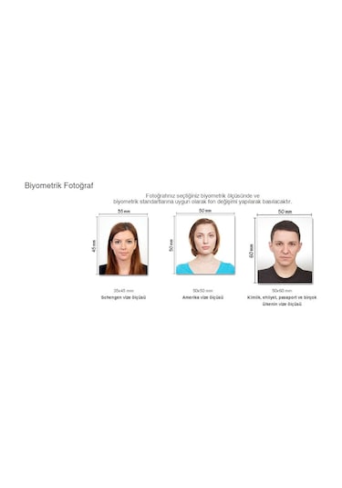 Vesikalık & Biometrik Fotoğraf 12 Adet