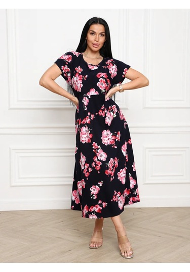 Rayantex 37 Büyük Beden Uzun Yaz Elbisesi 445037630