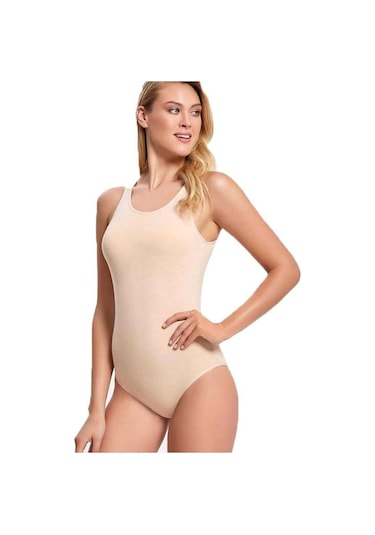 Mbb E-ticaret Elit Life Geniş Askılı Kadın Dikişsiz Çıtçıtlı Slip Body Ten 878