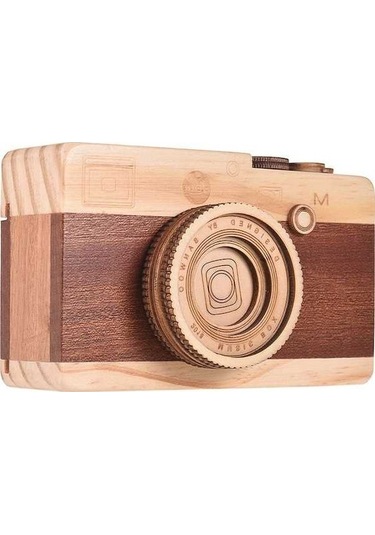 Ulzyvf El Yapımı Ahşap Müzik Kutusu - Vintage Kamera Tasarımı, Klasik Melodi İle Ev Ofis Dekorasyonu İçin İdeal Hediye