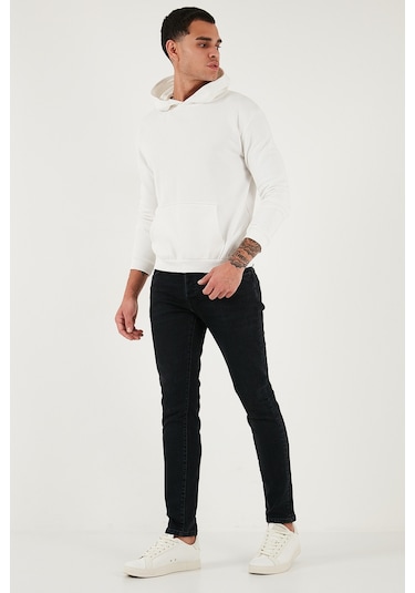 Buratti Pamuklu Slim Fit Normal Bel Dar Paça Jeans Erkek Kot Pantolon 1115C14Napoli Siyah