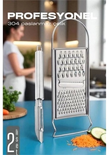 Rende Soyacak Seti - Sebze Oyacağı - Profesyonel Çelik 2 Li Set Çok Renkli