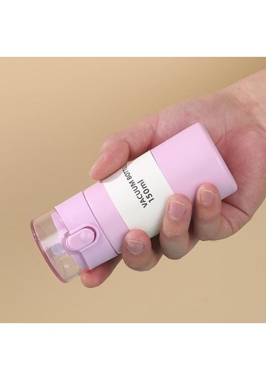 Gri 150/250 Ml Yalıtımlı Bardak Sızdırmaz Tek Tuşla Açılan Silikon Meme Taşınabilir Uzun Ömürlü Yalıtım Paslanmaz Çelik Termal Kupa 150ml