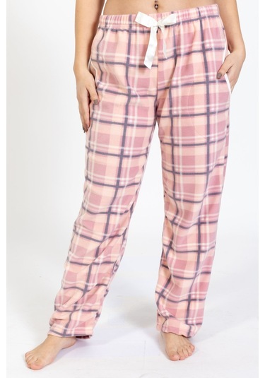 Kadın Polar Kışlık Eşofman Alt Waynap Polar Alt- Açık Pembe