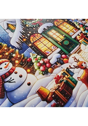 Kardan Adamlı Yeni Yıl Evi Kapı Ve Duvar Süsü 30x30