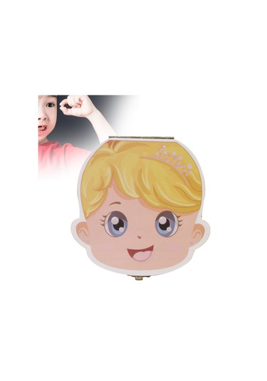 Yunboo Kız Bebekler İçin Ahşap Diş Kutusu - Renkli Boyalı, Doğal Ahşap, Uzun Süreli Saklama, Büyüme Anı Koruyucu