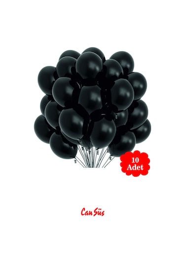 Pastel Balon 12 İnç 10'lu Siyah