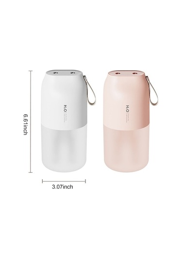 Dancemonkey Usb Taşınabilir Nemlendirici - 2 Püskürtmeli, Led Işıklı, Otomatik Kapanma, Ev & Araç
