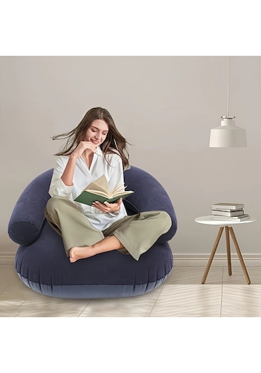 Elmpaly Kırmızı Kamp Şişme Sedir, Ayak Pompalı Katlanır Sırtlık Yumuşak Hızlı Şişirme Kırmızı