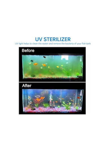 Akvaryum İçin Uv-009 9w Ultraviyole Antiseptik Lamba Dezenfeksiyon Işığı, Ab Tak