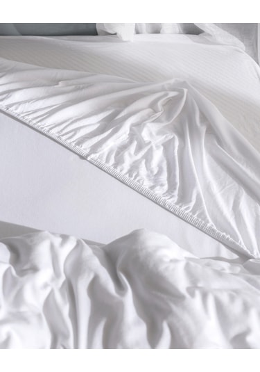 Madame Coco Marly Tek Kişilik %100 Pamuk Penye Lastikli Nevresim Takımı - Beyaz 8684427198872 Beyaz