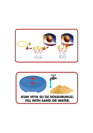 Küçük Ayaklı Basket Potası Seti - Spor Oyuncakları - Basketbol Oyuncakları - Basket Seti