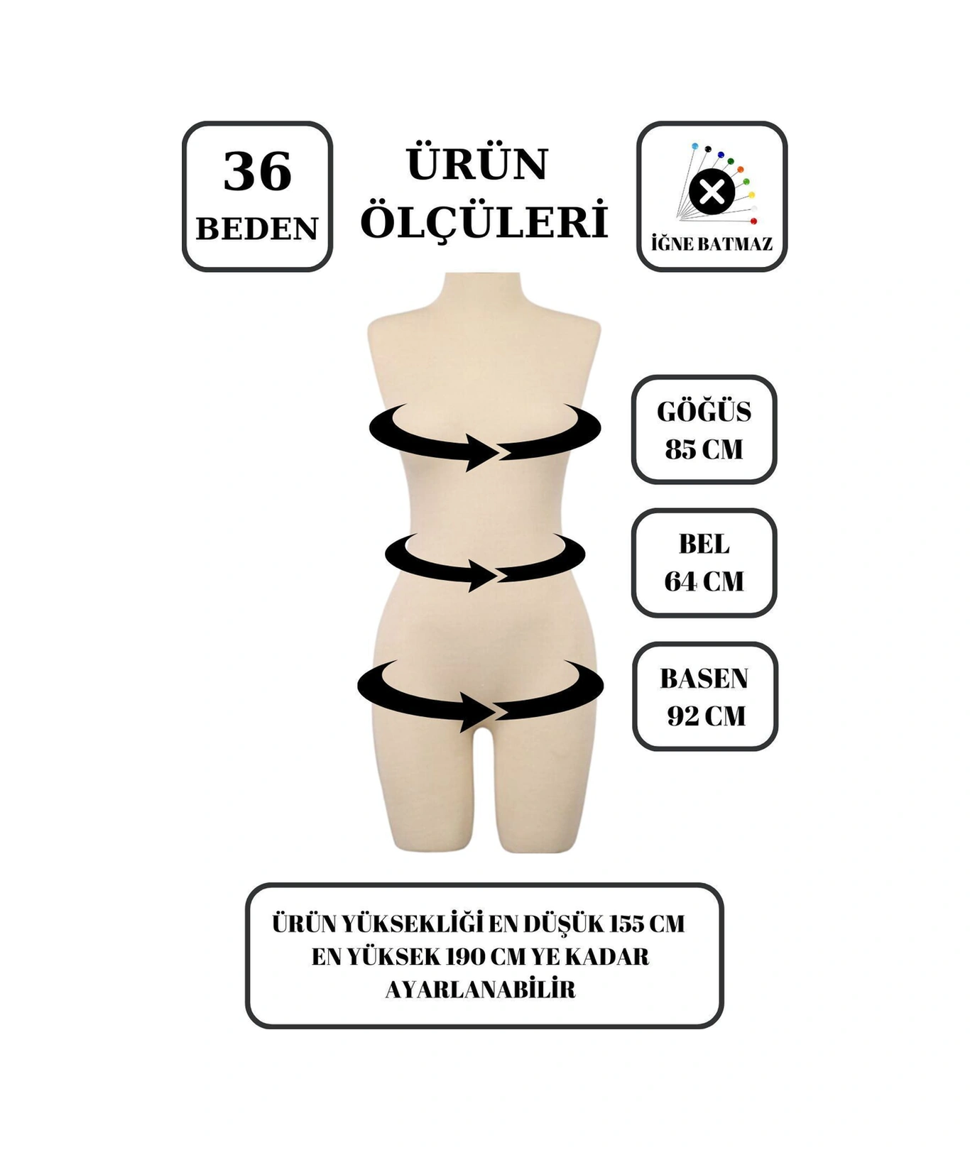 38 Beden Ahşap Kollu Pantolon Giyebilen Terzi Mankeni Vitrin Mankeni 0021