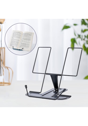 Homyl Taşınabilir Yemek Kitabı Tutucu Organizatör Kitapları Siyah