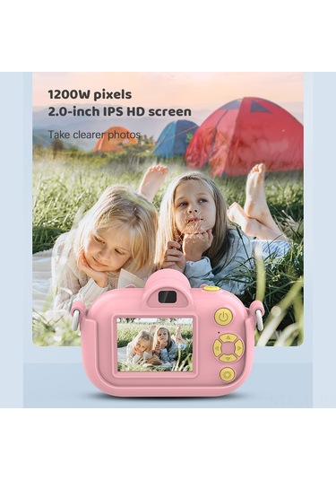 Vkemall Mavi Çocuklar Dijital Kamerası - 12mp 1080p, Ön Arka Çift Kamer, 2.0" Ips Ekran, Otomatik Odak,  İçin Dahili Pil
