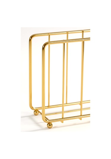 Gold Kafes Metal Peçetelik Gold