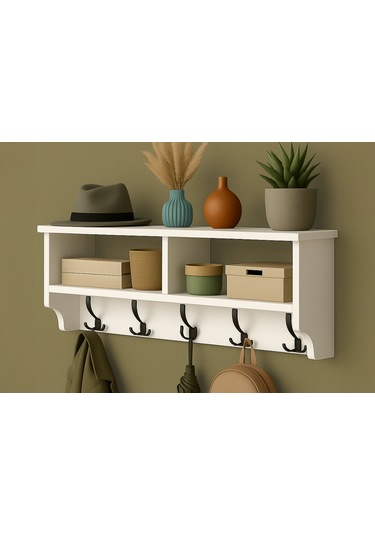 Coathaven Cift Katli Portmanto - Beyaz Beyaz