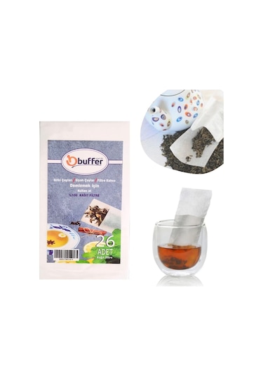 Buffer 26 Adet Pratik Kullan At Çay,bitki Çayı,filtre Kahve Deml Şeffaf