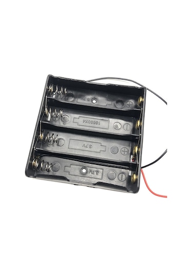 18650 2 Tel 4lü Pil Kutusu Paralel  4 Adet 3.7V Paralel Lityum Li