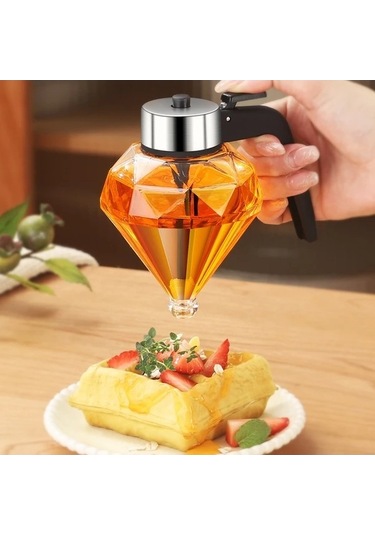 Trendooze Gaojunshop01 Sızıntı Önleyici Cam Yağ Bal Dispanseri, Mutfak Aksesuarı Cam