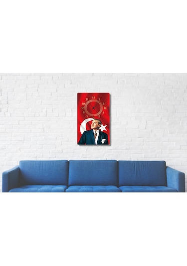 Decorıta Cam Saat | Atam Çok Renkli