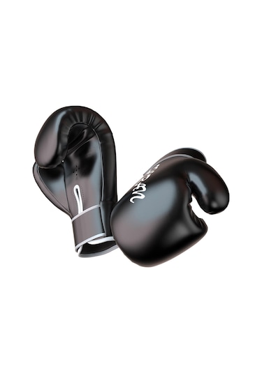 Boks Antrenman Eldiveni Müsabaka Muay Fight Boks Torbası Eldiveni 8oz Siyah
